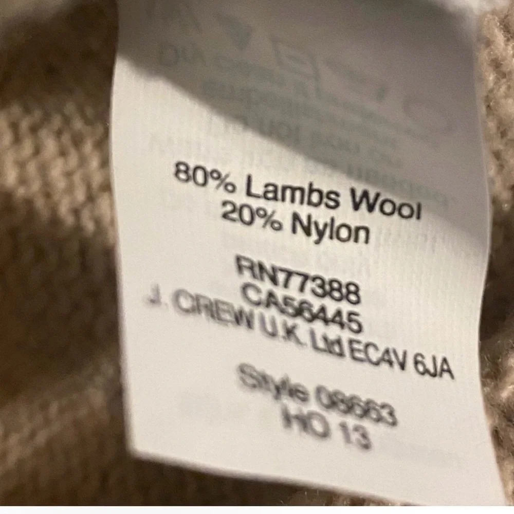 J. CREW Donegal Lambs Wool Crewneck Jeweled Sweater Size S